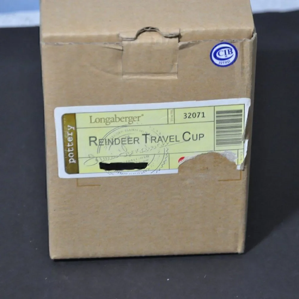 Longaberger Reindeer Travel Cup